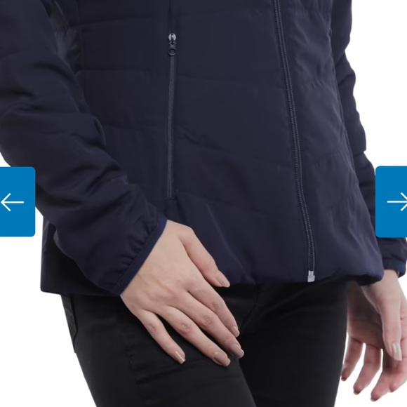 DECATHLON women Tracking padded jacket MT50 navy blue - Picture 8 of 13